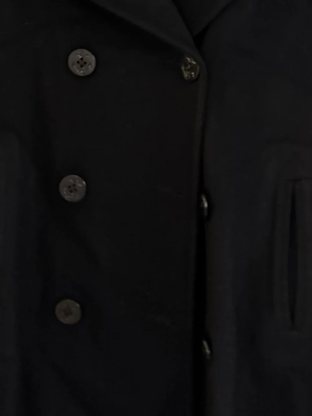 Talbots Black Wool Peacoat Womens Size 8 Made in USA Classic Coat - Picture 4 of 5